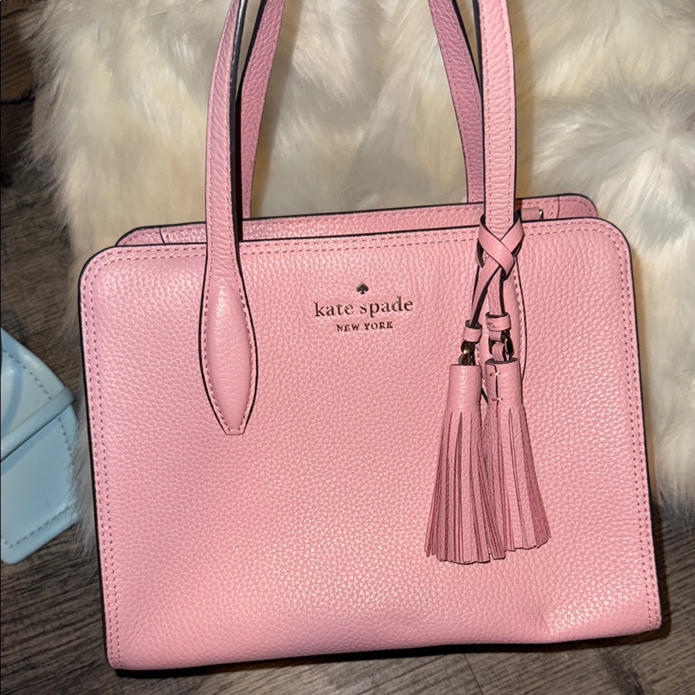 Kate Spade Pink Satchel with Tassel Charm